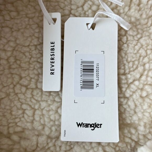 Wrangler Anthropologie XL Sherpa Reversible Oversized Bomber Puffer Jacket NWT - Picture 9 of 11